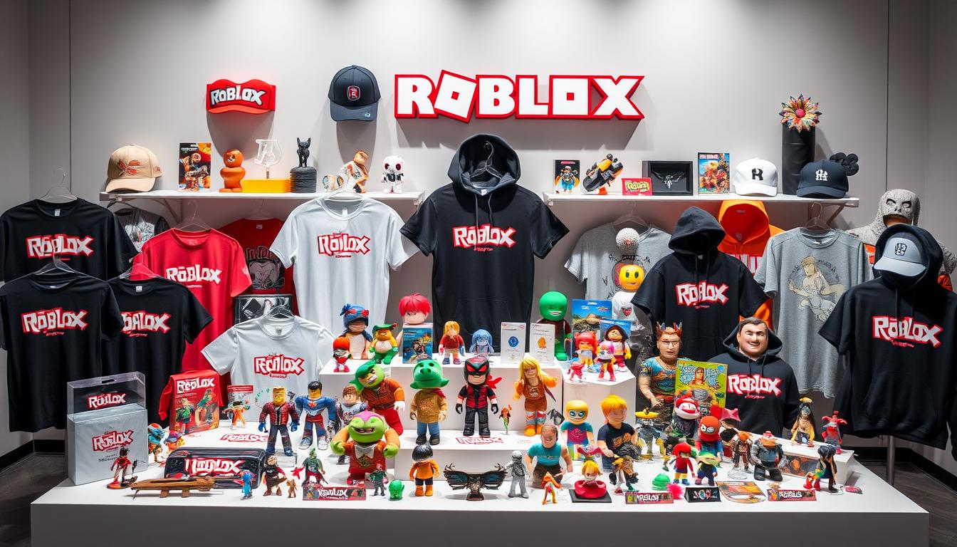 Roblox merchandise featuring official apparel and collectibles
